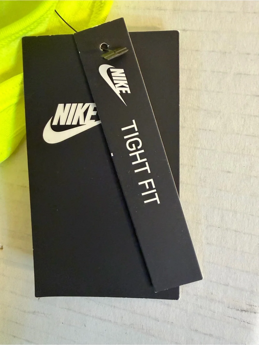 Nike Air Women’s Neon Yellow Seamless Mock Neck Bodycon Dress with Logo M - Picture 4 of 10